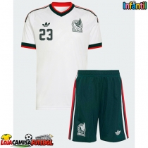 Camisa de Futebol México Jesus Gallardo #23 Equipamento Secundário Infantil Mundo 2026 Manga Curta (+ Calças curtas)